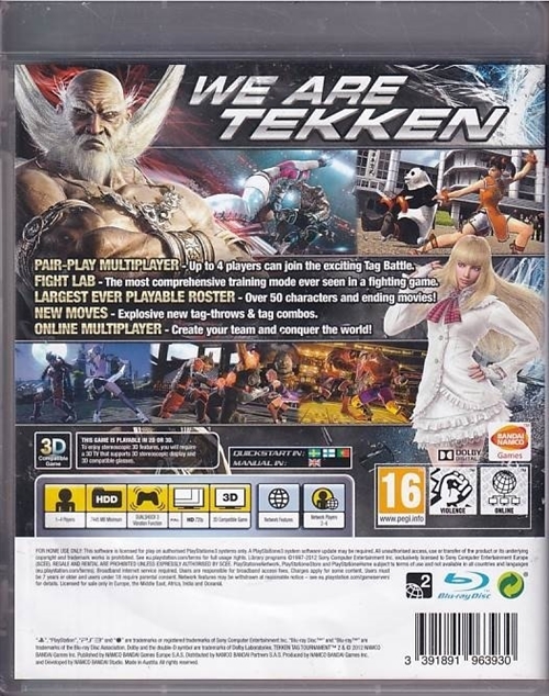 Tekken Tag Tournament 2 - PS3 (B Grade) (Genbrug)